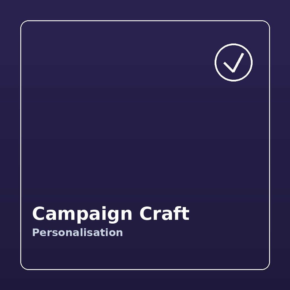 [SUB-CC] Campaign Craft - personalisation, per site